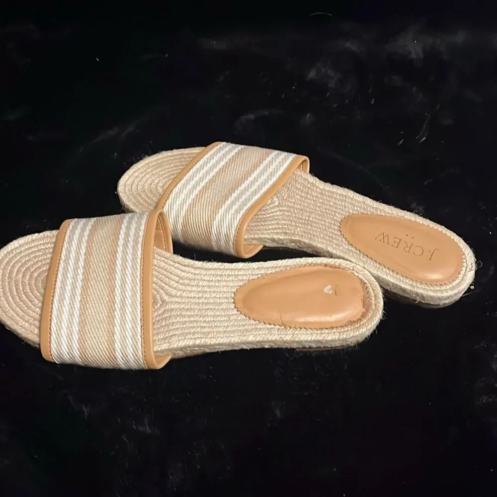 J. Crew Women's Tan Espadrille Sandals